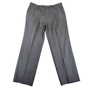 Zignone Italy Gray Wool Cashmere Pleated Dress Pants Mens 38x30 Trousers